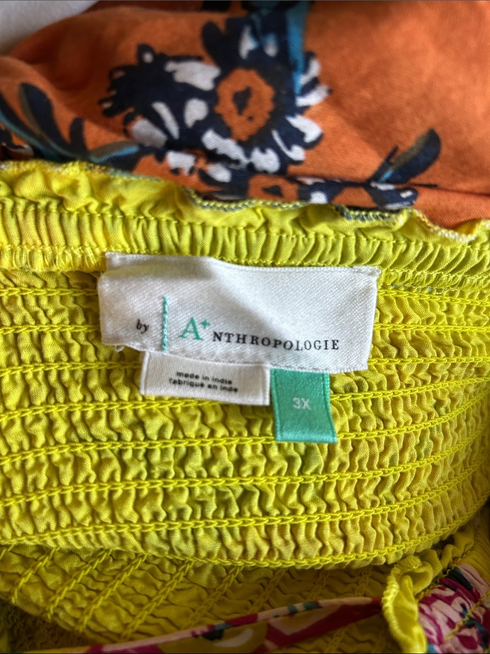 Anthropologie Multicolor Floral Maxi Dress - Yellow, Pink, Teal, Navy - Picture 6 of 6